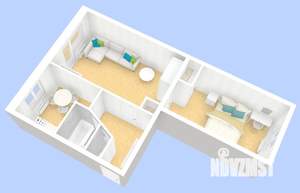 2-к квартира, вторичка, 46м2, 2/5 этаж