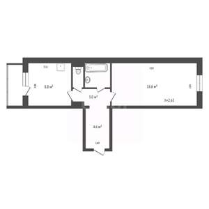 1-к квартира, вторичка, 36м2, 6/14 этаж