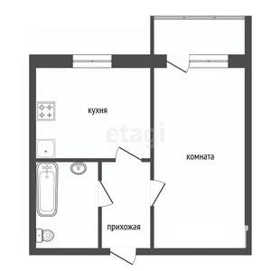 1-к квартира, вторичка, 34м2, 5/18 этаж