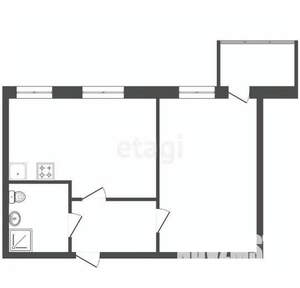 2-к квартира, вторичка, 43м2, 4/26 этаж