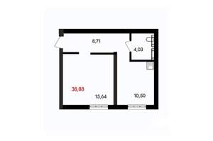 1-к квартира, вторичка, 39м2, 9/18 этаж