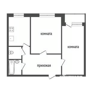2-к квартира, вторичка, 54м2, 9/10 этаж