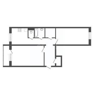 2-к квартира, вторичка, 58м2, 4/4 этаж