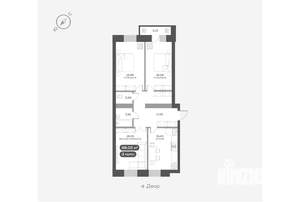 3-к квартира, вторичка, 88м2, 9/16 этаж