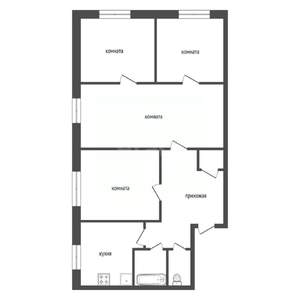 4-к квартира, вторичка, 64м2, 1/5 этаж