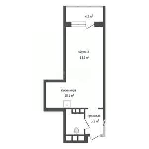 Студия квартира, вторичка, 32м2, 11/19 этаж