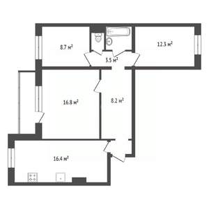 3-к квартира, вторичка, 71м2, 5/10 этаж
