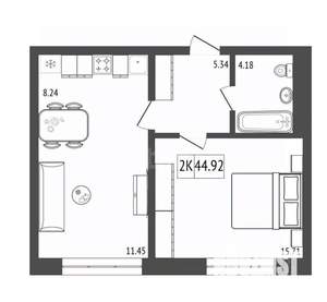 2-к квартира, вторичка, 45м2, 13/17 этаж