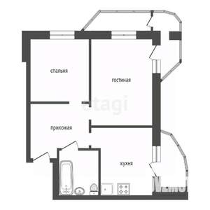2-к квартира, вторичка, 59м2, 14/16 этаж