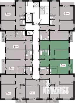 3-к квартира, вторичка, 81м2, 10/17 этаж