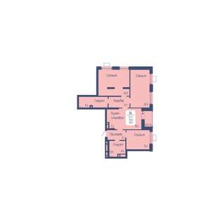 3-к квартира, вторичка, 102м2, 1/15 этаж