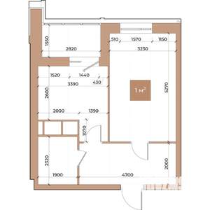 1-к квартира, строящийся дом, 42м2, 3/24 этаж