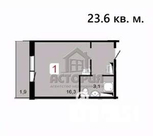 Студия квартира, вторичка, 24м2, 5/16 этаж