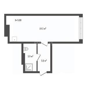 Студия квартира, вторичка, 33м2, 1/5 этаж