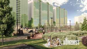 2-к квартира, строящийся дом, 61м2, 16/19 этаж