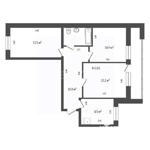 3-к квартира, вторичка, 63м2, 7/9 этаж