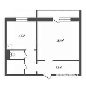 1-к квартира, вторичка, 41м2, 12/14 этаж