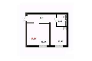 1-к квартира, вторичка, 39м2, 17/18 этаж