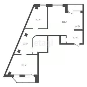 3-к квартира, вторичка, 120м2, 6/17 этаж