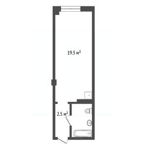 Студия квартира, вторичка, 26м2, 3/10 этаж