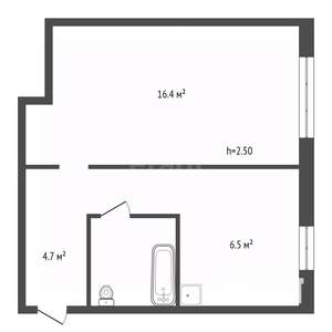 1-к квартира, вторичка, 30м2, 2/5 этаж