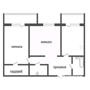 2-к квартира, вторичка, 63м2, 10/16 этаж