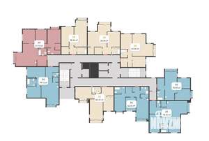 2-к квартира, строящийся дом, 63м2, 16/17 этаж