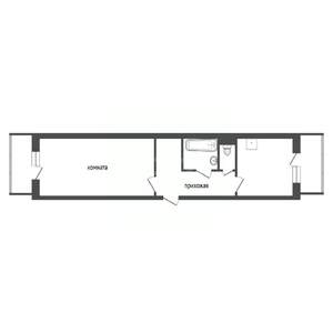 1-к квартира, вторичка, 36м2, 3/9 этаж