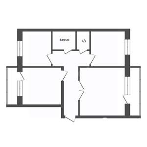 3-к квартира, вторичка, 65м2, 9/10 этаж