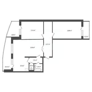 3-к квартира, вторичка, 82м2, 15/18 этаж