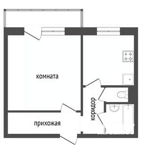 1-к квартира, вторичка, 36м2, 4/10 этаж