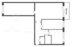 3-к квартира, вторичка, 58м2, 3/5 этаж