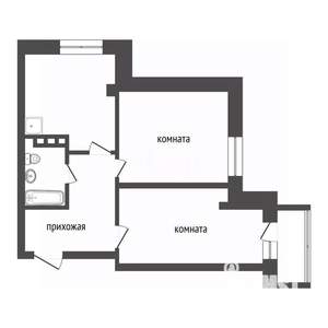 2-к квартира, вторичка, 57м2, 18/25 этаж