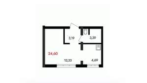 1-к квартира, вторичка, 25м2, 10/18 этаж