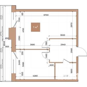 1-к квартира, вторичка, 50м2, 8/24 этаж