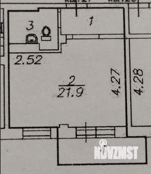 Студия квартира, вторичка, 30м2, 4/19 этаж