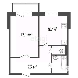 Студия квартира, вторичка, 32м2, 10/10 этаж