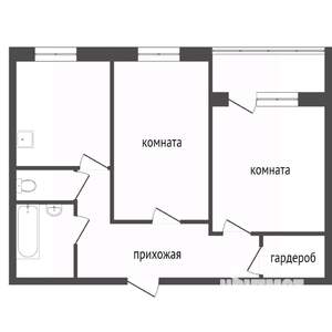 2-к квартира, вторичка, 52м2, 3/9 этаж