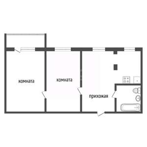 3-к квартира, вторичка, 54м2, 2/9 этаж