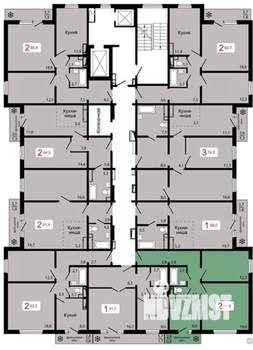 2-к квартира, вторичка, 55м2, 5/17 этаж