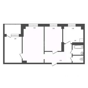 3-к квартира, вторичка, 55м2, 6/9 этаж