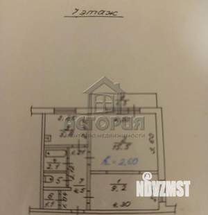 2-к квартира, вторичка, 41м2, 7/9 этаж