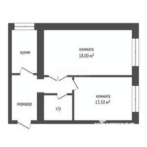 2-к квартира, вторичка, 35м2, 1/9 этаж