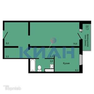 1-к квартира, вторичка, 45м2, 3/17 этаж