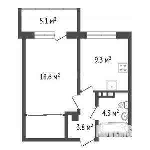 1-к квартира, вторичка, 35м2, 7/25 этаж