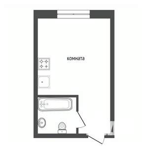 Студия квартира, вторичка, 16м2, 6/12 этаж