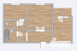 2-к квартира, вторичка, 53м2, 7/9 этаж