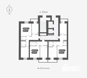 2-к квартира, вторичка, 68м2, 13/16 этаж
