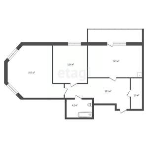 2-к квартира, вторичка, 63м2, 17/24 этаж
