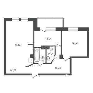 3-к квартира, вторичка, 72м2, 4/10 этаж